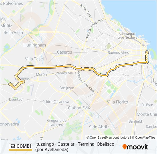 COMBI Colectivo Line Map