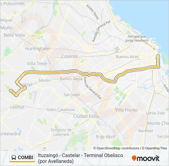 COMBI Colectivo Line Map