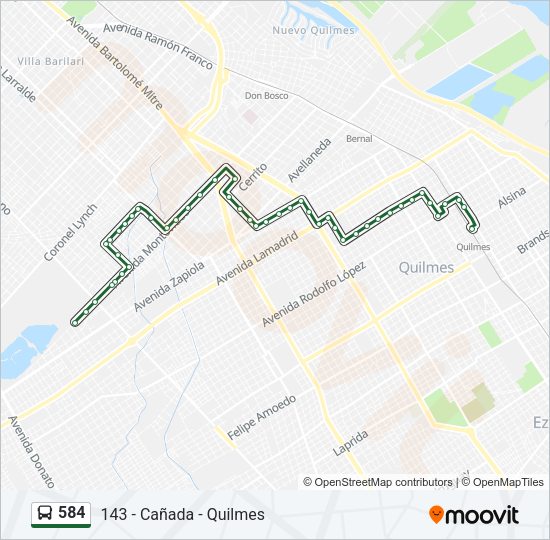 Ruta 584: horarios, paradas y mapas - 143 - Cañada - Quilmes (Actualizado)