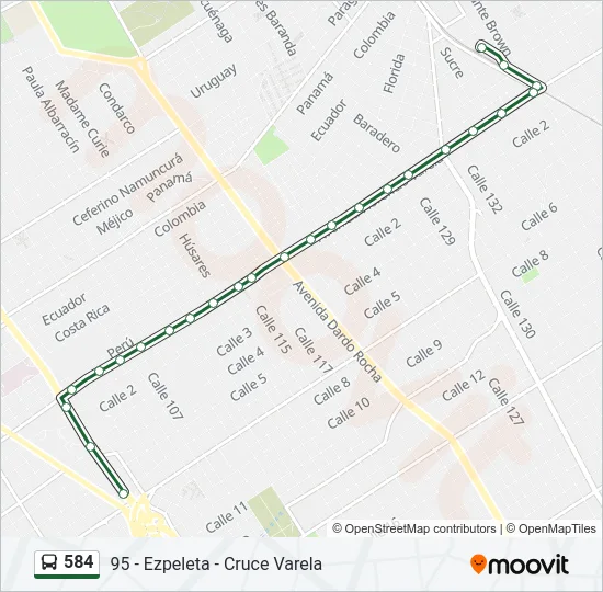 584 Colectivo Line Map