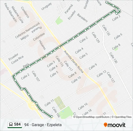 584 Colectivo Line Map