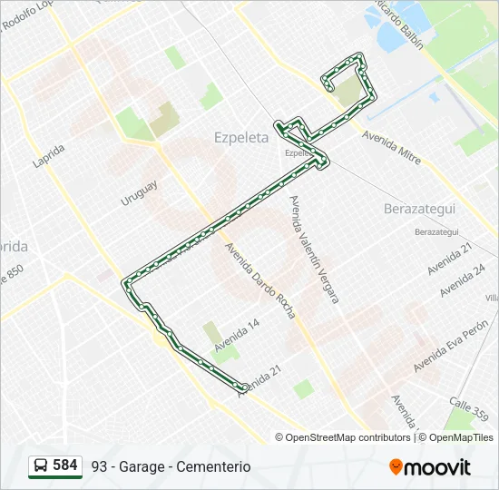 584 Colectivo Line Map