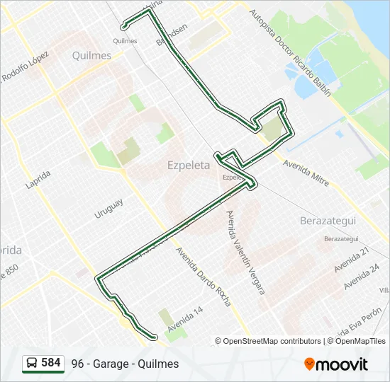 584 Colectivo Line Map