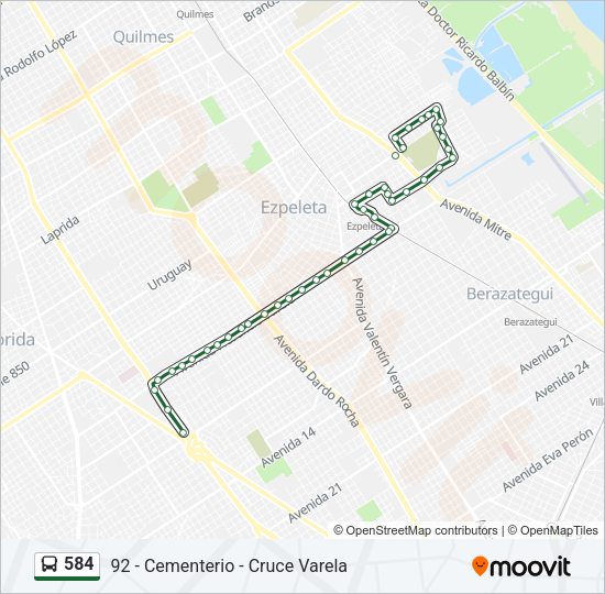 Mapa de 584 de Colectivo