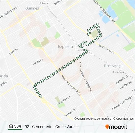 584 Colectivo Line Map