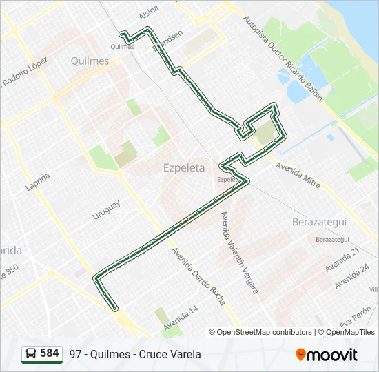 584 Colectivo Line Map