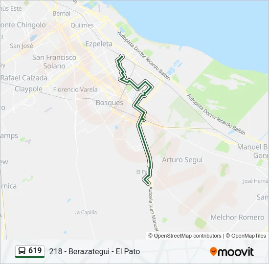 619 Colectivo Line Map