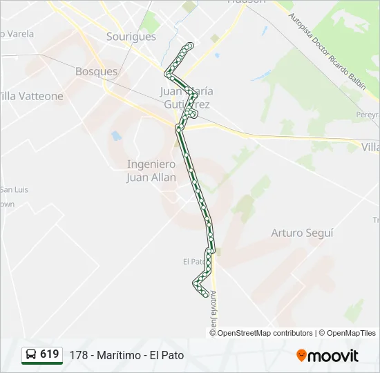 619 Colectivo Line Map