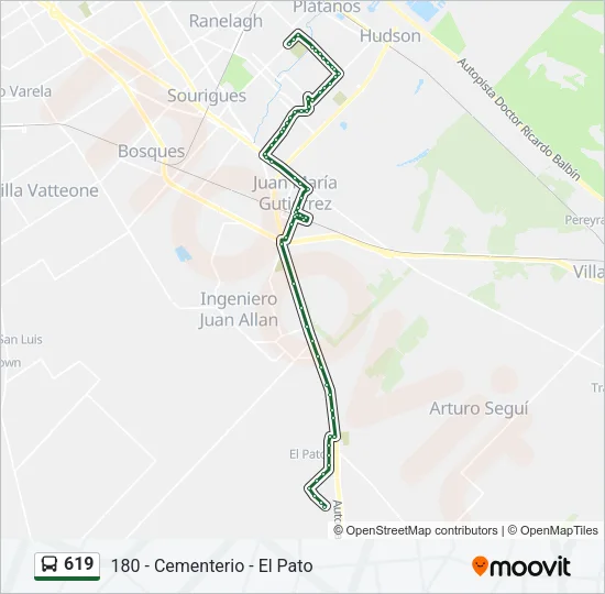 619 Colectivo Line Map
