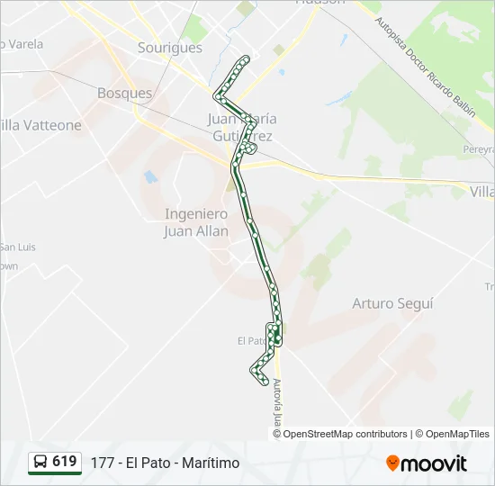 619 Colectivo Line Map