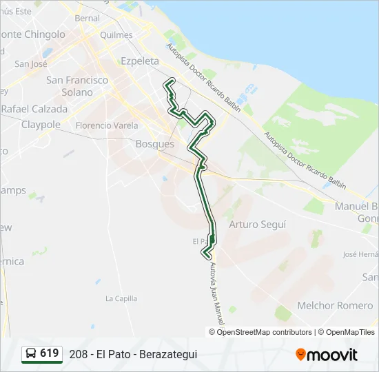 619 Colectivo Line Map