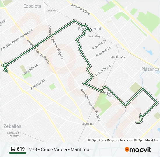 619 Colectivo Line Map