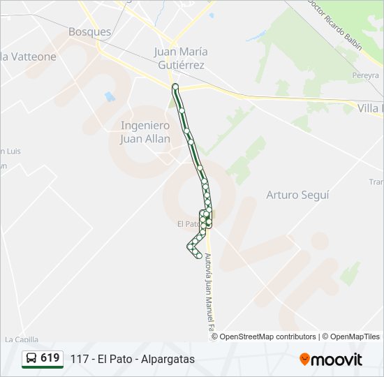 Mapa de 619 de Colectivo