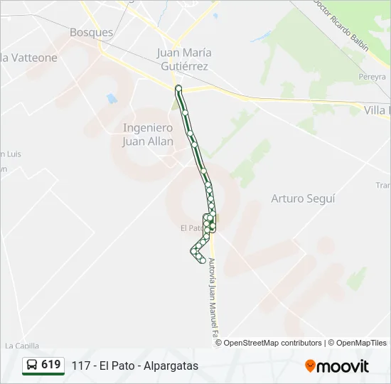 619 Colectivo Line Map