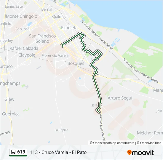 619 Colectivo Line Map