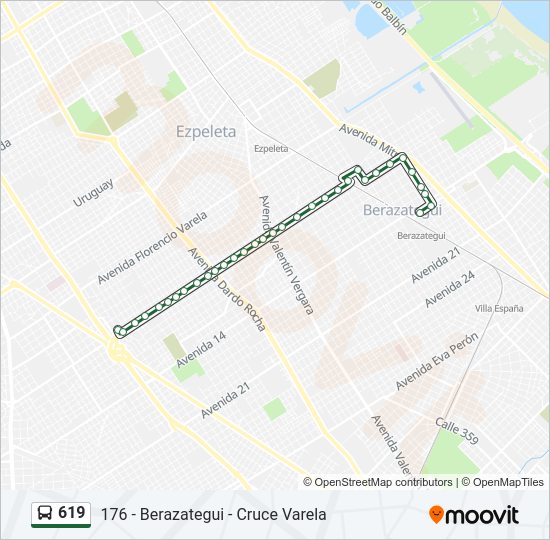 Mapa de 619 de Colectivo