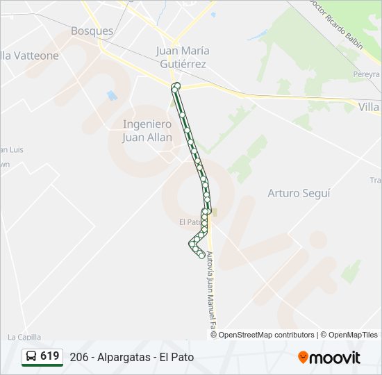 Mapa de 619 de Colectivo