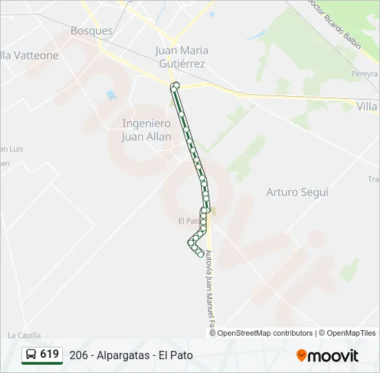 619 Colectivo Line Map