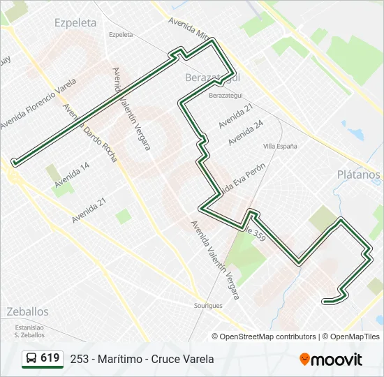 619 Colectivo Line Map