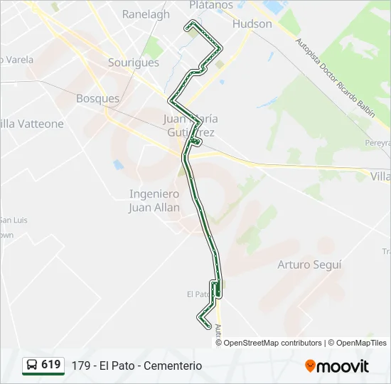 619 Colectivo Line Map