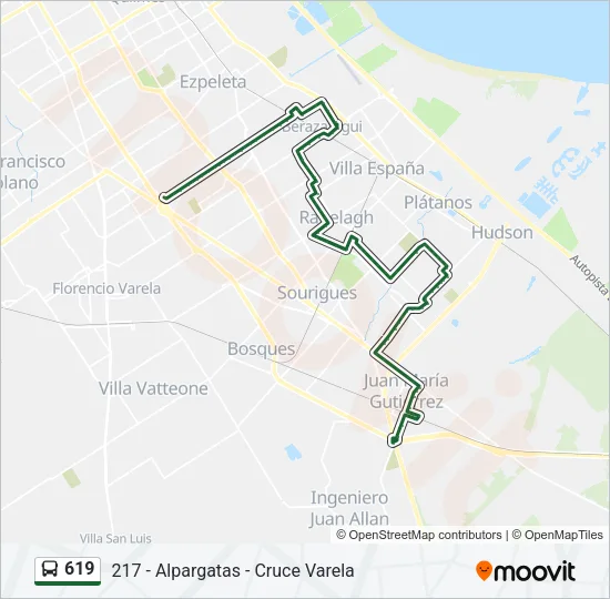 619 Colectivo Line Map