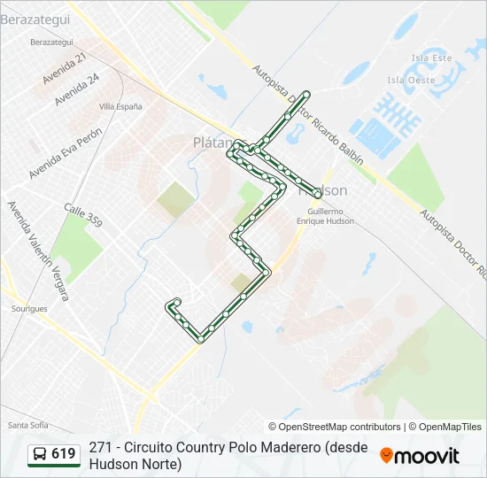 619 Colectivo Line Map