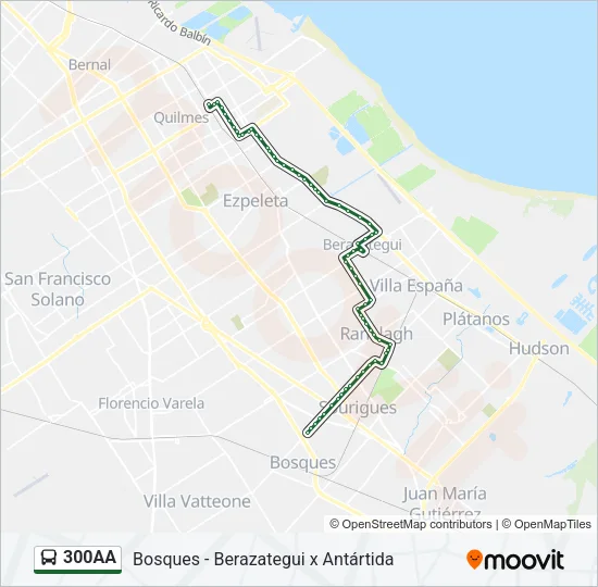 300AA Colectivo Line Map