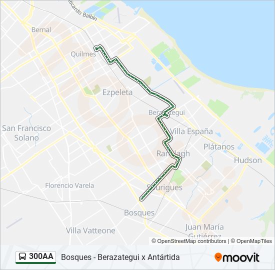 300AA colectivo Line Map