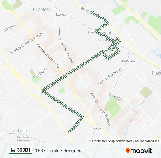 300B1 Colectivo Line Map