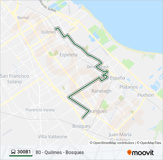 Mapa de 300B1 de Colectivo