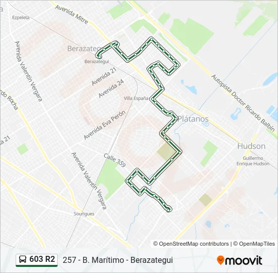 603 R2 Colectivo Line Map