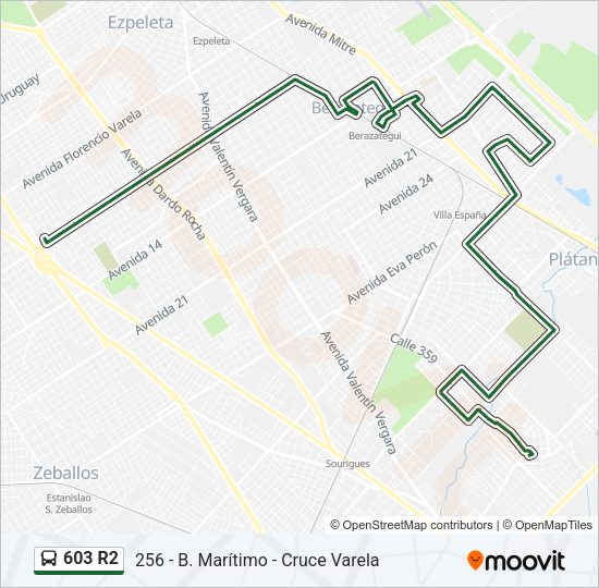 603 R2 Colectivo Line Map