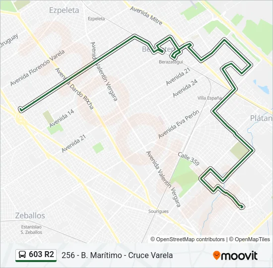 603 R2 Colectivo Line Map