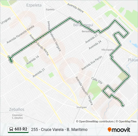 603 R2 Colectivo Line Map