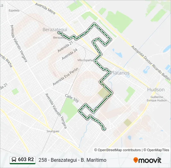 603 R2 Colectivo Line Map