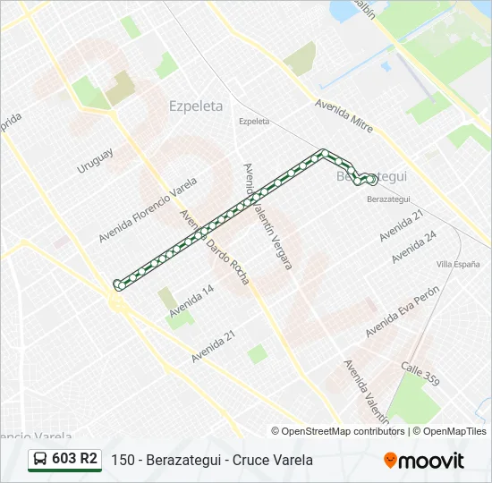 603 R2 Colectivo Line Map
