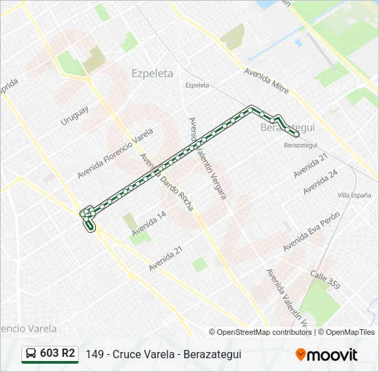603 R2 Colectivo Line Map