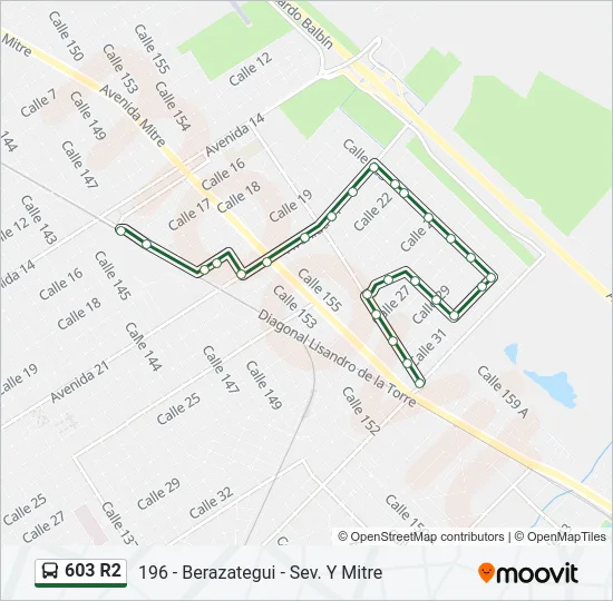 603 R2 Colectivo Line Map
