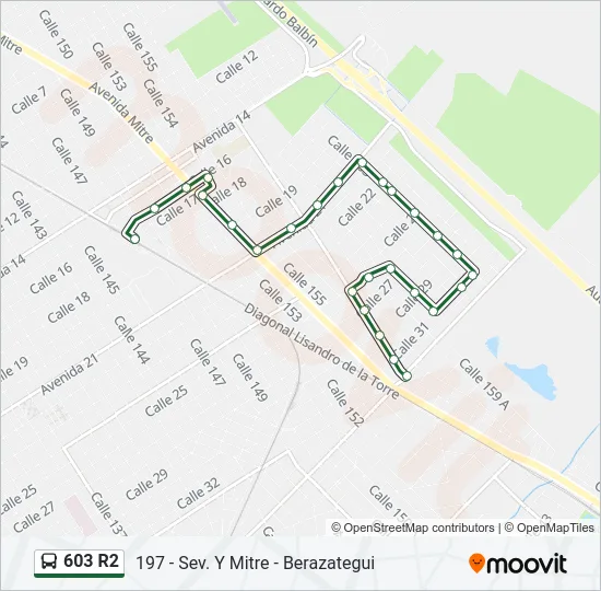 603 R2 Colectivo Line Map