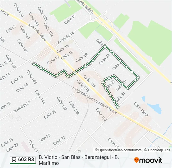 603 R3 Colectivo Line Map