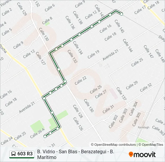 603 R3 Colectivo Line Map