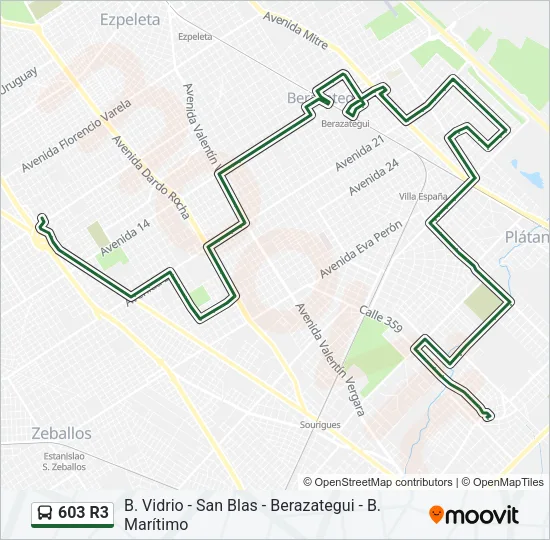 603 R3 Colectivo Line Map
