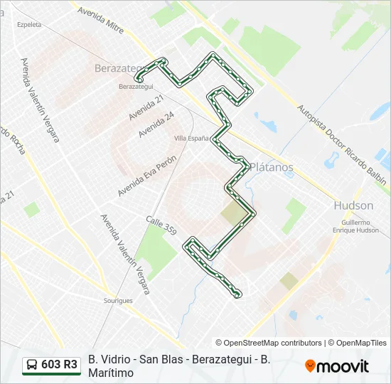 603 R3 Colectivo Line Map
