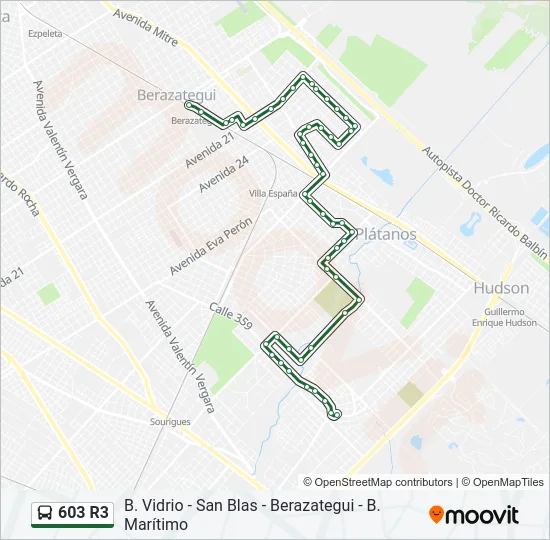 603 R3 Colectivo Line Map