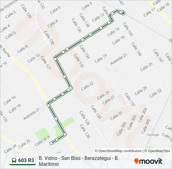 603 R3 Colectivo Line Map