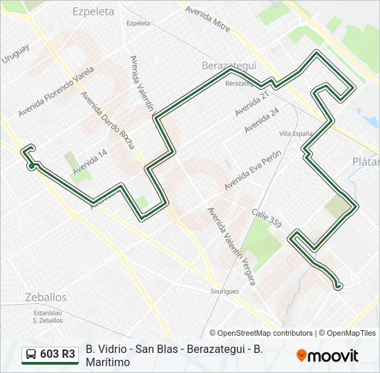 603 R3 Colectivo Line Map