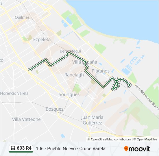603 R4 Colectivo Line Map