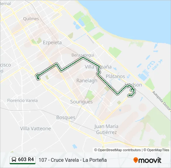 603 R4 Colectivo Line Map