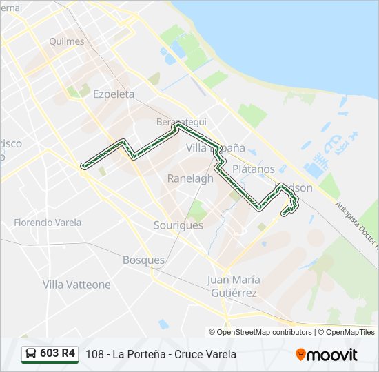 Mapa de 603 R4 de Colectivo
