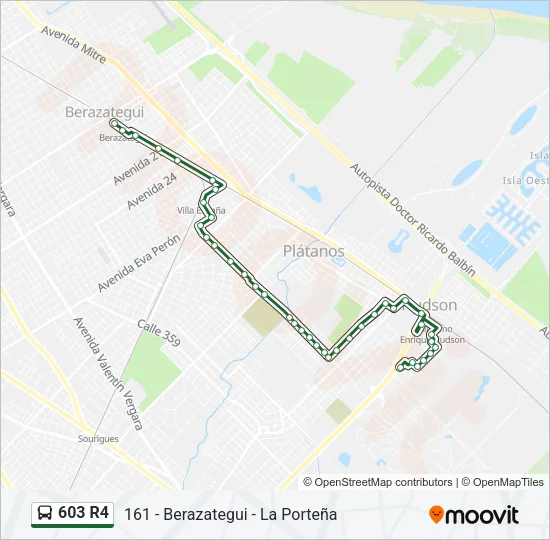 603 R4 Colectivo Line Map
